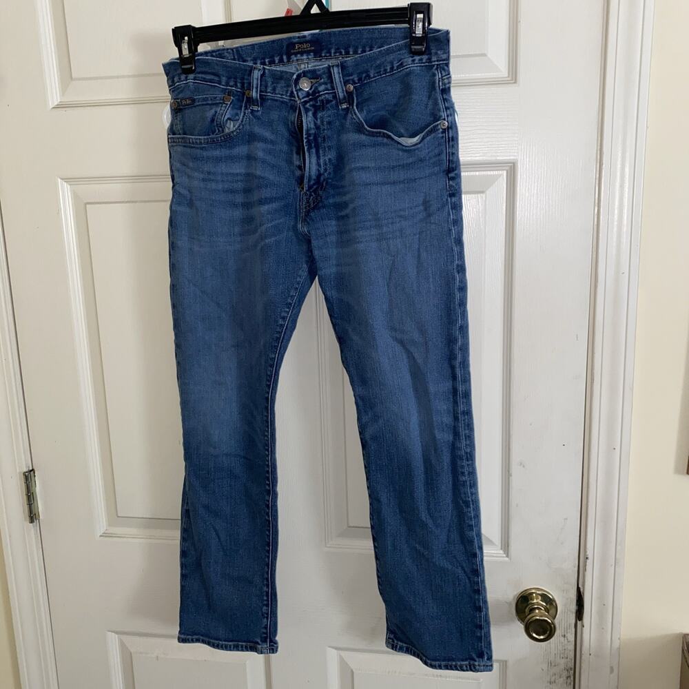 Polo Ralph Lauren Jeans Mens 31x30 Blue Hampton Relaxed Straight Denim